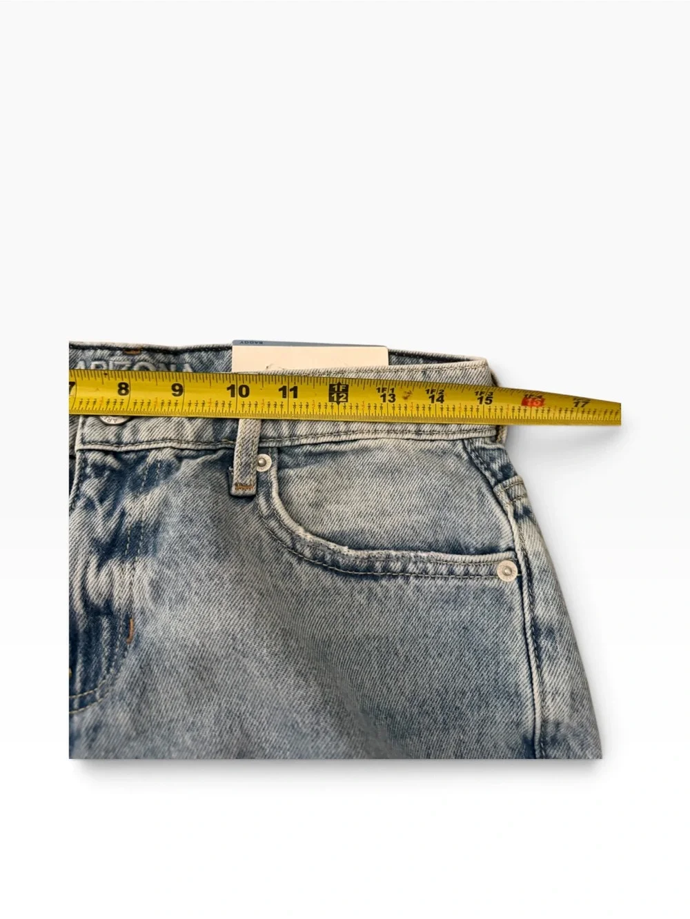 Arizona Jean Co Baggy Super Low Rise Wide Leg Jeans Blue Size 4 NWT